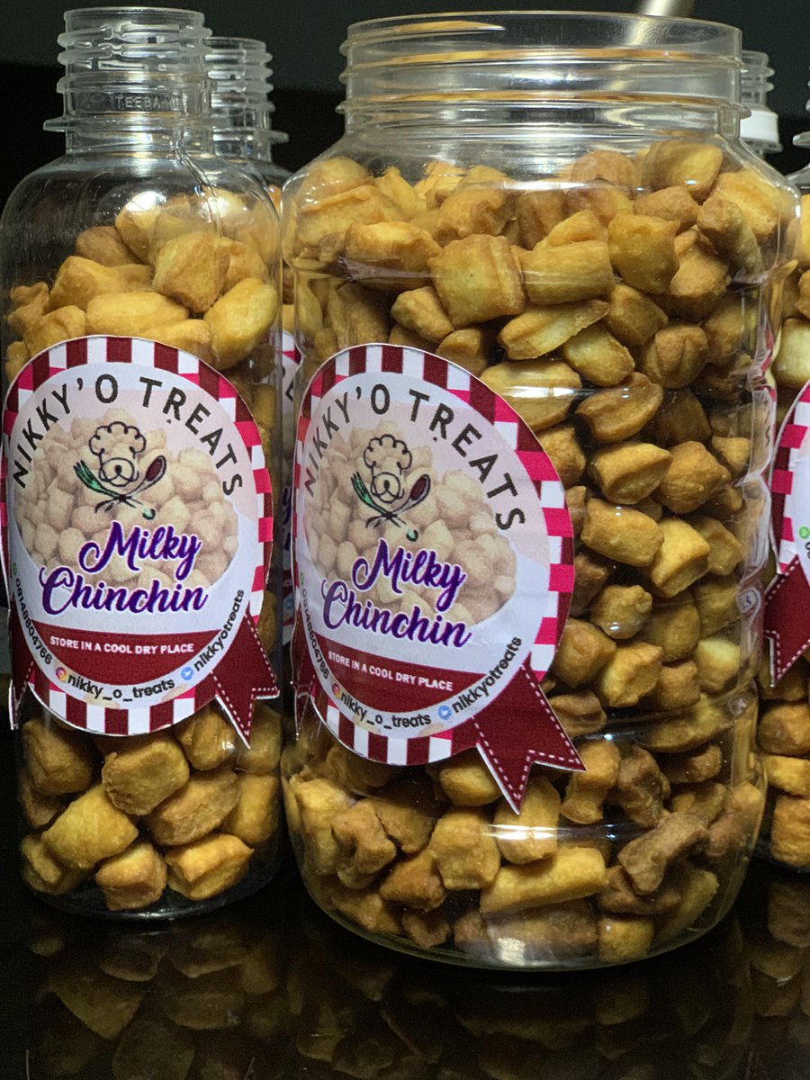 Nikkyotreats's tweet photo. Another treats added to the menu!
@Nikkyotreats milky chinchin
Launching price
Small bottle 1,000
Jar 3,500

You can have it delivered or pickup at my standpoint tomorrow 

📍one ten road beside asharami filling station 

Ps:Zobo&amp;yoghurt will be available too 
Send a dm to order https://t.co/ZsxtdAUXvw
