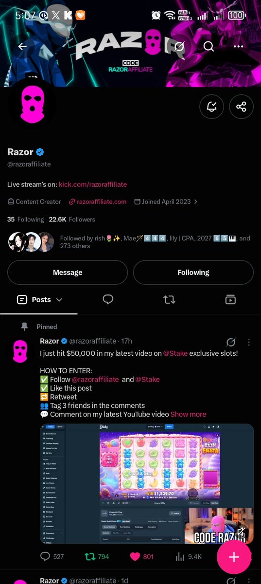 soleiodei's tweet photo. @razoraffiliate @Stake done all the tasks! thank you!

🏷️ @dhwlrmaa
🏷️ @claeraziex
🏷️ @urfavvxsky https://t.co/xREBgpjcSc