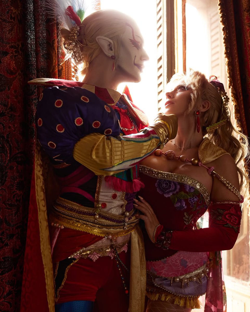 elizabethraql1e's tweet photo. “MADNESS AND MAGIC” 🎭✨
▪️KEFKA &amp; TERRA - Final Fantasy VI

Bringing Final Fantasy VI to life was one of our dream projects, especially after all the hard work, love and passion  and I put into these dream projects costumes from scratch. 🤍

Today is a... https://t.co/z6385iHEKT