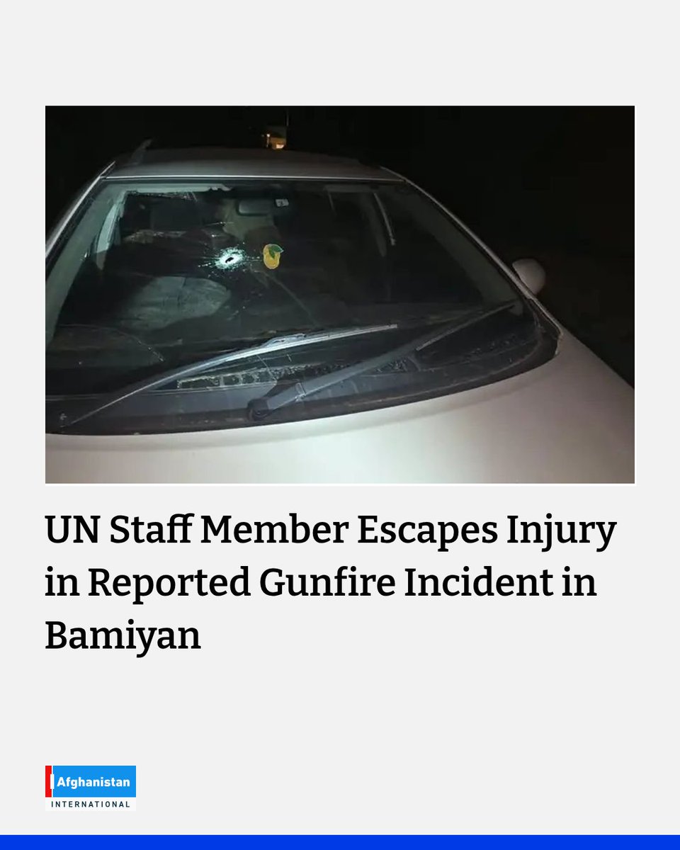 AFIntl_En's tweet photo. UNAMA says it is investigating and gathering information about a security incident involving one of its staff members in Bamiyan, confirming that the employee was not injured.
https://t.co/LszkX13VAp https://t.co/iqDyQAPael