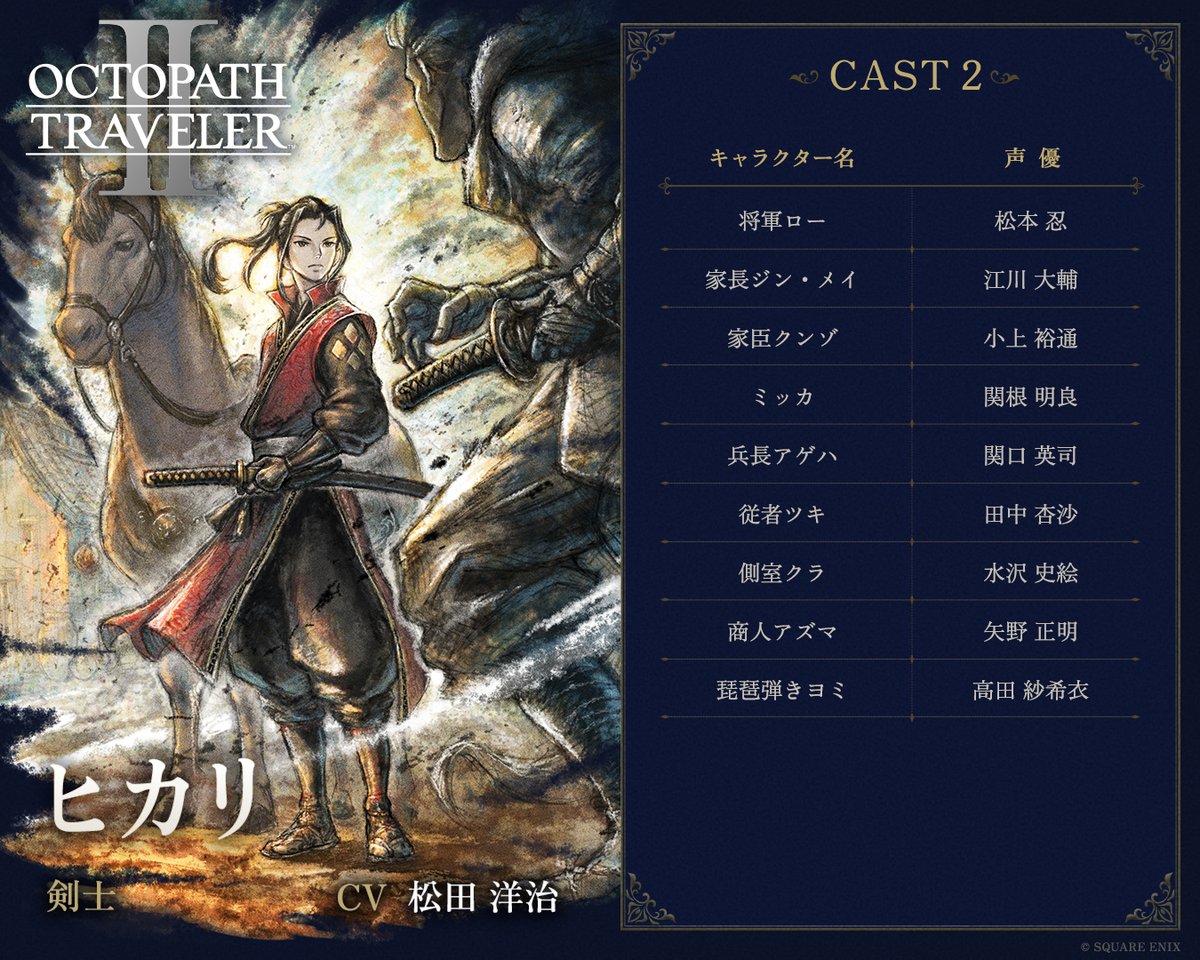 OCTOPATH_PR's tweet photo. ／
🎙️キャスト紹介企画⑧
#オクトパストラベラーII
＼
主人公たちの旅路に登場したあのキャラクターたちを演じてくださった声優のみなさんを紹介していく企画！
ラストは【ヒカリ編】となります。 https://t.co/A0nb5XZFkB