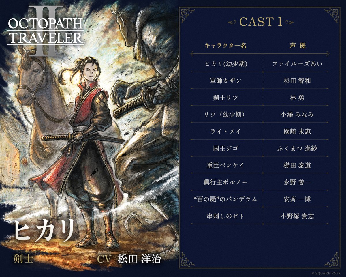 OCTOPATH_PR's tweet photo. ／
🎙️キャスト紹介企画⑧
#オクトパストラベラーII
＼
主人公たちの旅路に登場したあのキャラクターたちを演じてくださった声優のみなさんを紹介していく企画！
ラストは【ヒカリ編】となります。 https://t.co/A0nb5XZFkB