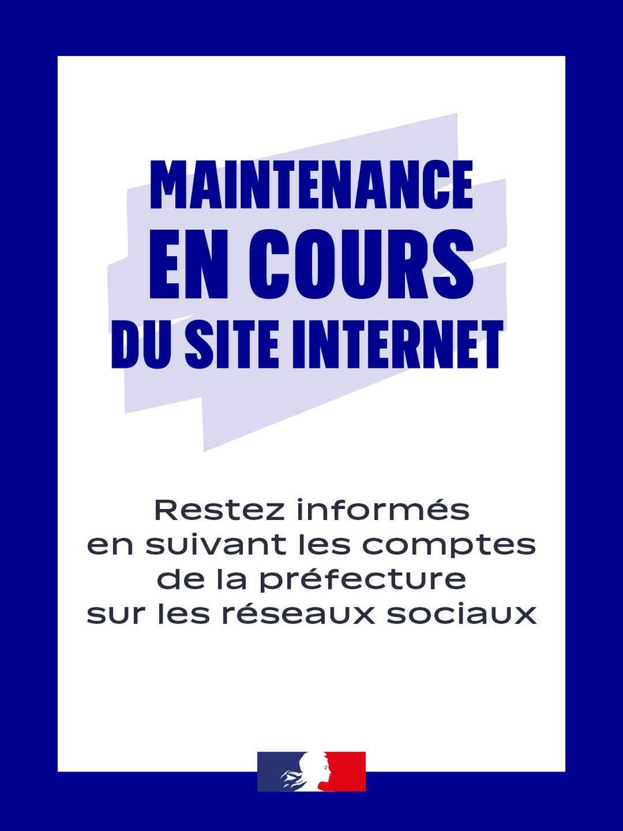 Prefet14's tweet photo. #Information | ⚠️ Le site internet des services de l’État dans le #Calvados est toujours temporairement indisponible.

Les services en ligne et les démarches des usagers ne sont donc pas accessibles pour le moment.

➡️ Dans l’attente du rétablissement du site, retrouvez les informations essentielles (arrêtés préfectoraux, messages d’alerte et consignes) sur nos réseaux sociaux ou par voie d’affichage.

Nous vous tiendrons informés dès que le site sera de nouveau accessible.
