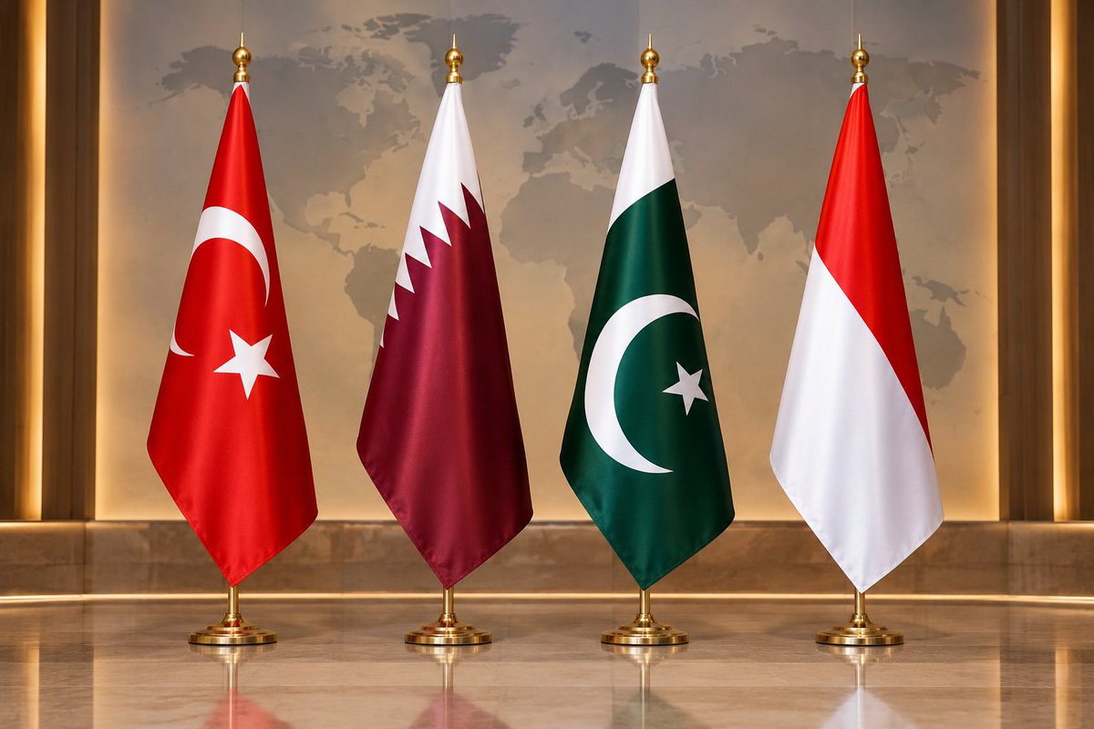 Defence_IDA's tweet photo. Türkiye, Qatar, Pakistan & Indonesia signed the Badr Memorandum of Understanding (MoU) on 21 October 2026 in Doha, Qatar, establishing a multilateral framework to strengthen defence industry cooperation.

Key Details of the Badr Agreement:

📍 Joint Production: Promotes collaborative weapons manufacturing and the establishment of joint production facilities.

📍 Research & Development: Encourages cooperation in defence R&D, technology sharing & technical military training.

📍 National Contributions: Türkiye contributes advanced defence technologies and manufacturing expertise, Qatar provides financial investment, while Pakistan and Indonesia bring industrial capabilities and ambitions for greater domestic production.

📍 Strategic Objectives: Aims to reduce reliance on external defence suppliers, integrate industrial capabilities & develop collaborative defence programmes among the four countries.