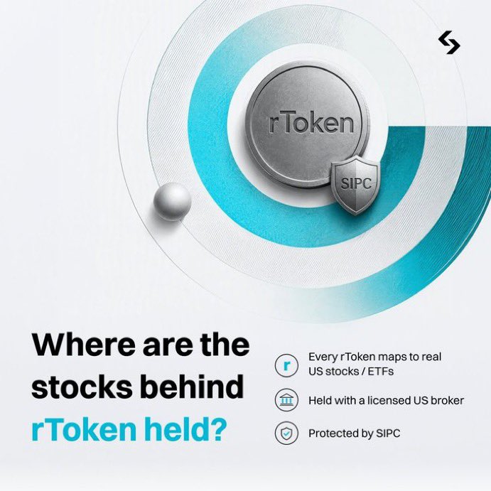 BitgetSL's tweet photo. ඔයාගේ Portfolio එක rTokens විදිහට Bitget වෙත Transfer කරන්න කලින්, underlying stocks සුරක්ෂිතව තියෙන්නේ කොහෙද කියලා දැනගන්න! 

🔒 සැබෑ Backing සහ ඉහළම ආරක්ෂාව:
 
• සෑම rToken එකක්ම 1:1 පදනමින් සැබෑ US Stocks / ETFs සමඟ සම්බන්ධයි.  
 
• සුරක්ෂිත Licensed US Broker කෙනෙකු භාරයේ පවත්වාගෙන යනු ලබයි.  
 
• SIPC මඟින් පූර්ණ ආරක්ෂාව හිමිවේ.  

ඔයාගේ Crypto assets වලට සැබෑ Traditional Market එකේ උපරිම ආරක්ෂාව!
