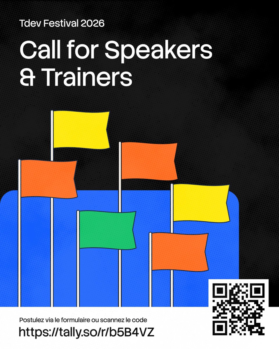 tdevorg's tweet photo. LE CALL FOR SPEAKERS du #TDEVFEST26 EST OUVERT!

21-22 nov. 2026, Unipod UL, Lomé (en personne &amp; en virtuel).

Thème : « L’IA et après : construire le numérique de demain ».

Candidatez ici 👇 : https://t.co/otuvhBPTiZ

#TDEV #TDEVFESTIVAL2026 https://t.co/eAwwogYt4Y