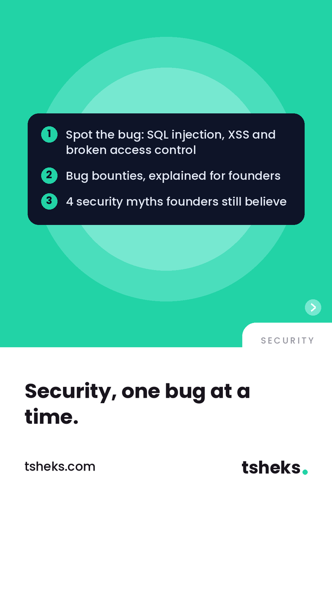 Verfycde's tweet photo. October on Tsheks: what we covered. Security bugs, bug bounties, growth tips, and a closer look at Tsheks AI Scan. Swipe to see the month in review, then tell us what you want next.
#CybersecurityAwarenessMonth #appsec #growthhacking #startups #Tsheks https://t.co/lAgnq8Z8eP