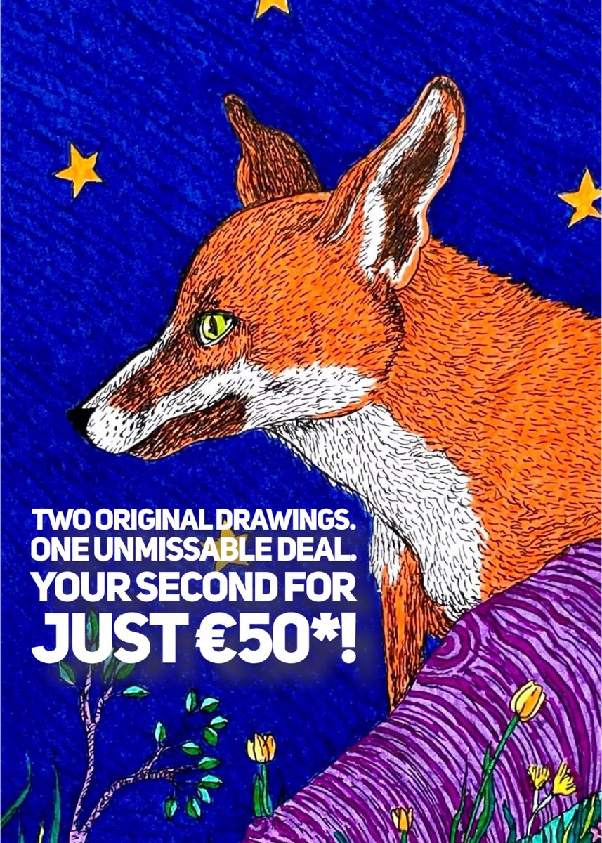BohanRob's tweet photo. [2] Buy an original drawing. Get a second for just €50!

*Until 31 Oct 2026, buy one &amp; get a second of equal value for just €50 (~£45 / $55).

Two original artworks. One extraordinary offer.

Msg me to claim this limited-time deal before it ends! Visit https://t.co/fiasQrquE5 https://t.co/NHqSbtSUKj