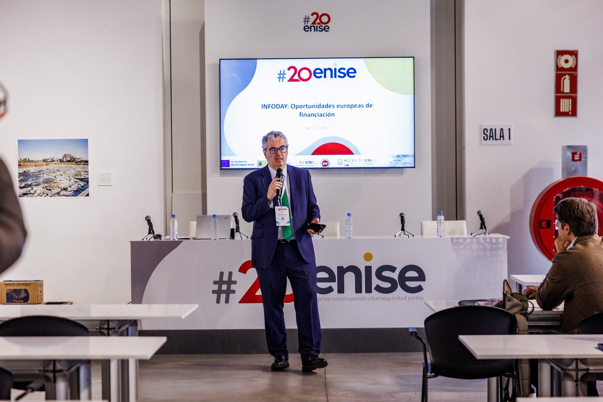 INCIBE's tweet photo. ¿Buscas financiación europea para impulsar proyectos de #ciberseguridad? 🇪🇺

Hoy, en #20ENISE, el NCC-ES ha celebrado un Infoday sobre oportunidades del Programa Europa Digital 2026-2027 y Horizonte Europa.

ℹ️ https://t.co/LpIwTjZWxJ https://t.co/2dvk25HYfC