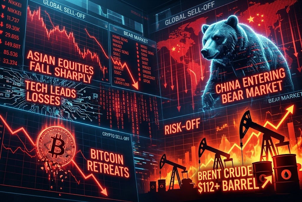 fdxdatafi's tweet photo. Will your portfolio survive this brutal global market bloodbath, or are you about to lose it all?

Bitcoin retreats as Asian stocks tumble and China enters bear market $BTC https://t.co/JOFsFw9J5j via @Epileptic_CULT https://t.co/D4ABWJzV0L