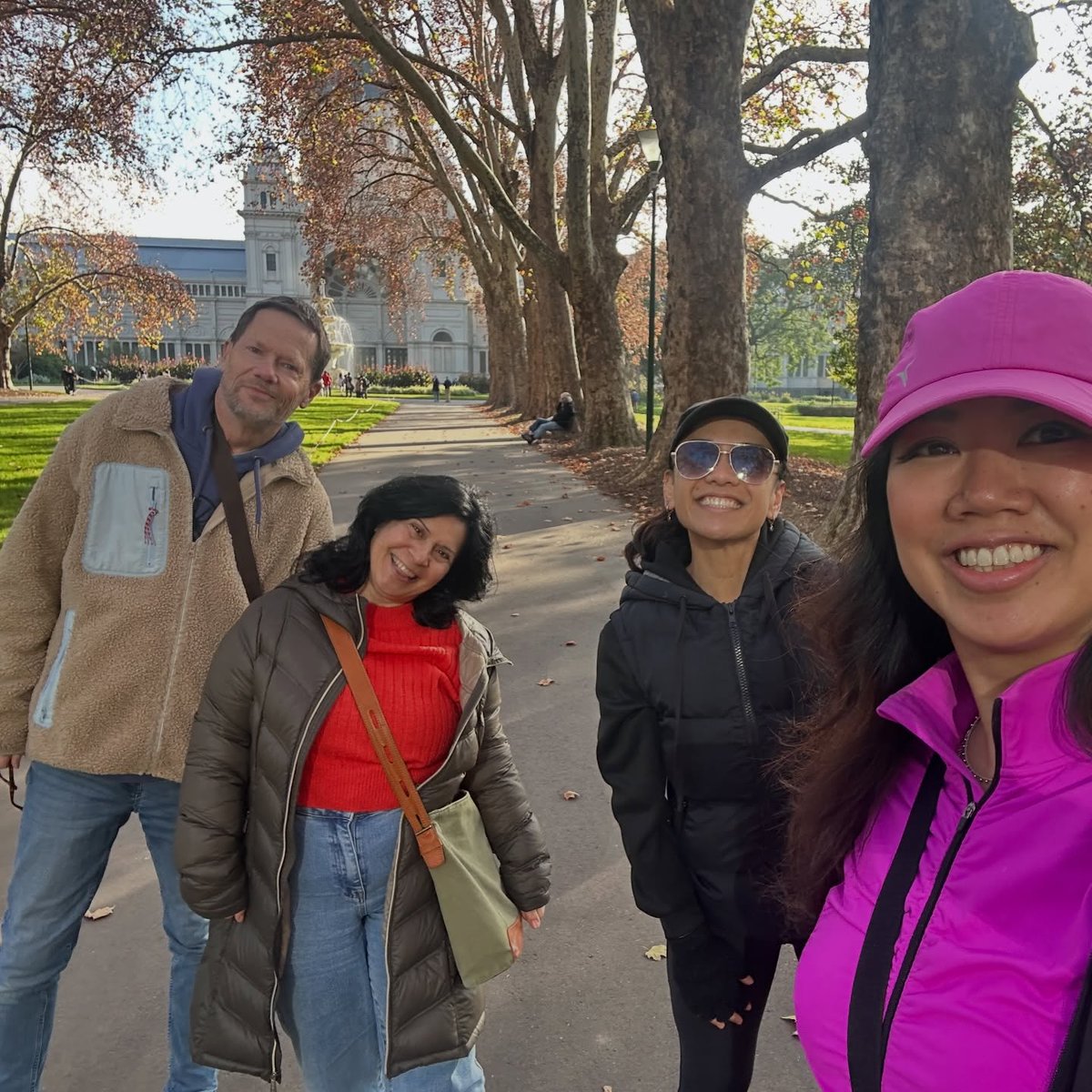 franhyago's tweet photo. Our first DTX walk in Melbourne: nearly 4 hours offline, wandering Carlton Gardens, sharing silence, nature, architecture, kindness and intentions. We chose dinner and dessert over a screen. Phones down, heads up. Digital done well. https://t.co/iA6bLOJEFc