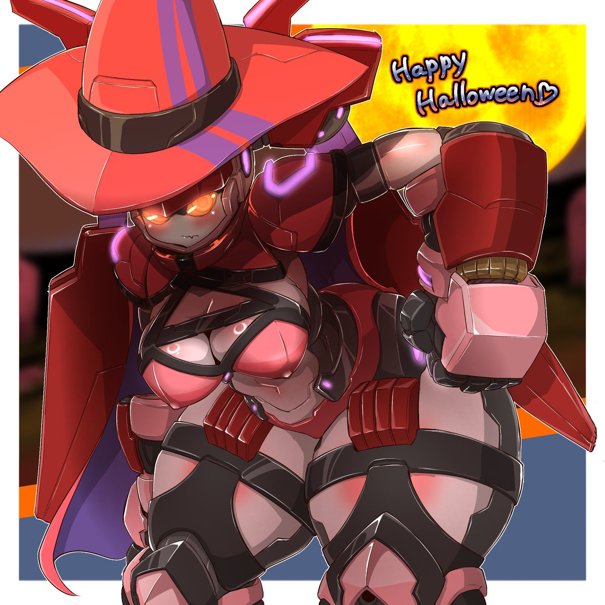 BeginningNB's tweet photo. #ロボ娘なんでも投稿祭
 #ガンミィちゃんねる 
少し早めに
HappyHalloween🎃🌙*·̩͙𖤐 https://t.co/fjVH5wi7GG