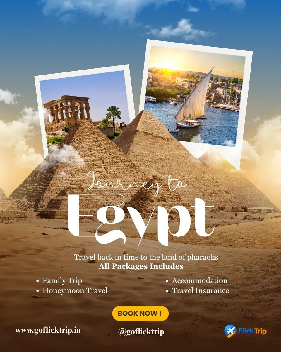 fani_pretty's tweet photo. Journey to Egypt with FlickTrip. Explore ancient landmarks, cruise the Nile, and create unforgettable memories. Perfect for honeymoons and family trips, with accommodation and travel insurance options available. https://t.co/Dk4IEI9cVM