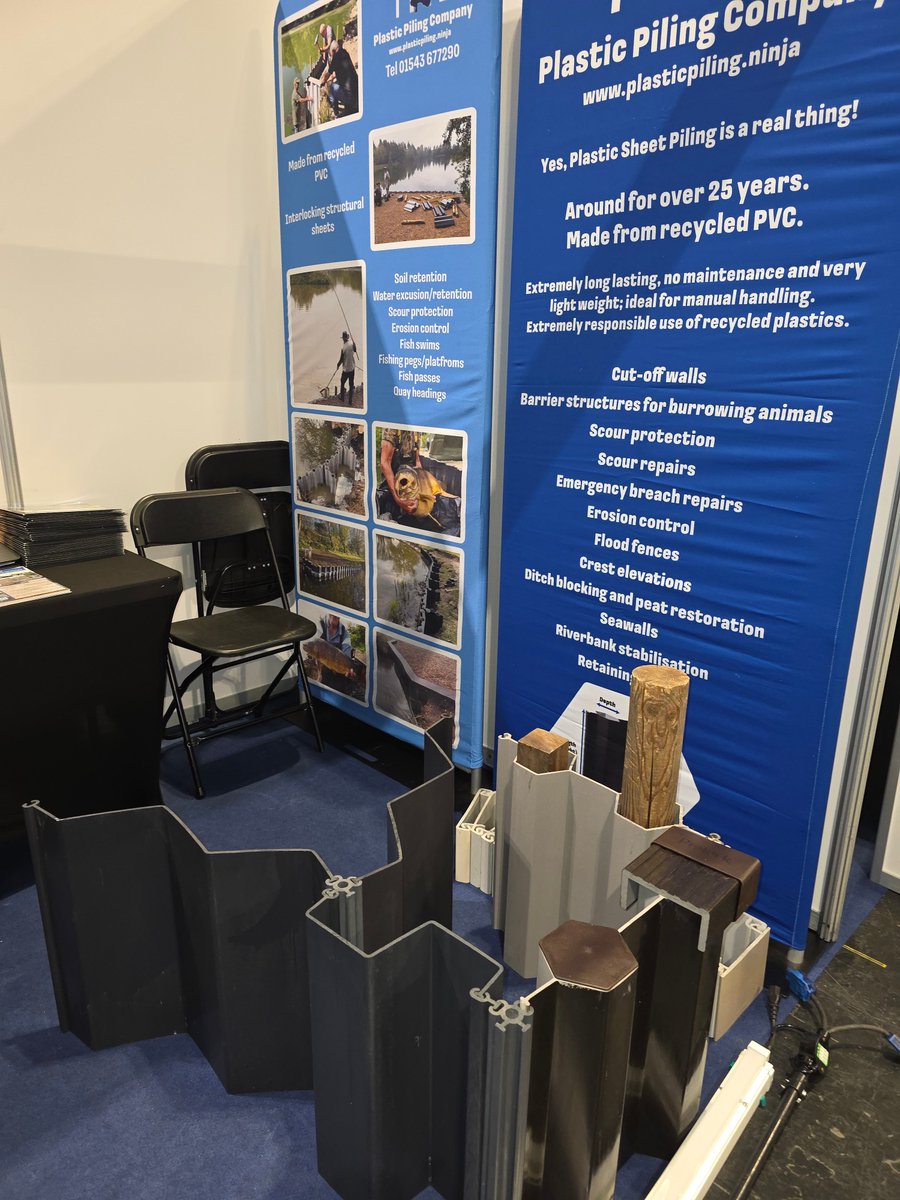 plasticpiling's tweet photo. In Glasgow today at the Scottish Construction Summit, visit us on Stand 33 Hall 5  SEC.  

We are showing a selection of our range of plastic sheet piling, made from 97% plus recycled uPVC.  

The Jet Filter System weephole filters, which improve water drainage through structures.