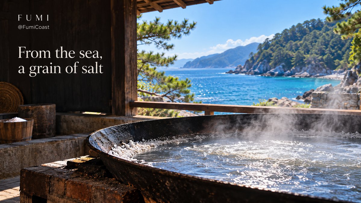 FumiCoast's tweet photo. 🧂

Salt gives the sea a tangible afterlife.

Imagine a broad pan, rising steam and pale crystals gathering at the edge. A salt-making visit, where offered, could connect a Japan shoreline with something on your own kitchen table.

#FumiJapan https://t.co/8kNof812fN