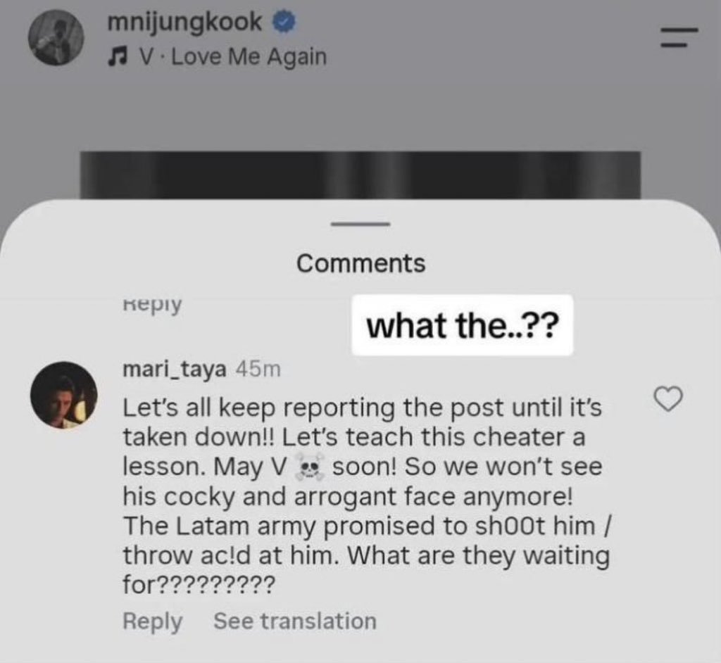 just_bunnybear's tweet photo. Hybe don't ignore the constant hate &amp; d*ath threats‼️

We demand @BIGHIT MUSIC &amp; @HYBEOFFICIALtwt to take every threat against Taehyung &amp; Jungkook seriously
PROTECT TAEHYUNG PROTECT
JUNGKOOK 
BIGHIT &amp; HYBE TAKE ACTION
#ProtectTaehyung
#PROTECTJUNGKOOK
#ProtectYourArtist https://t.co/zzS0xKKHoo