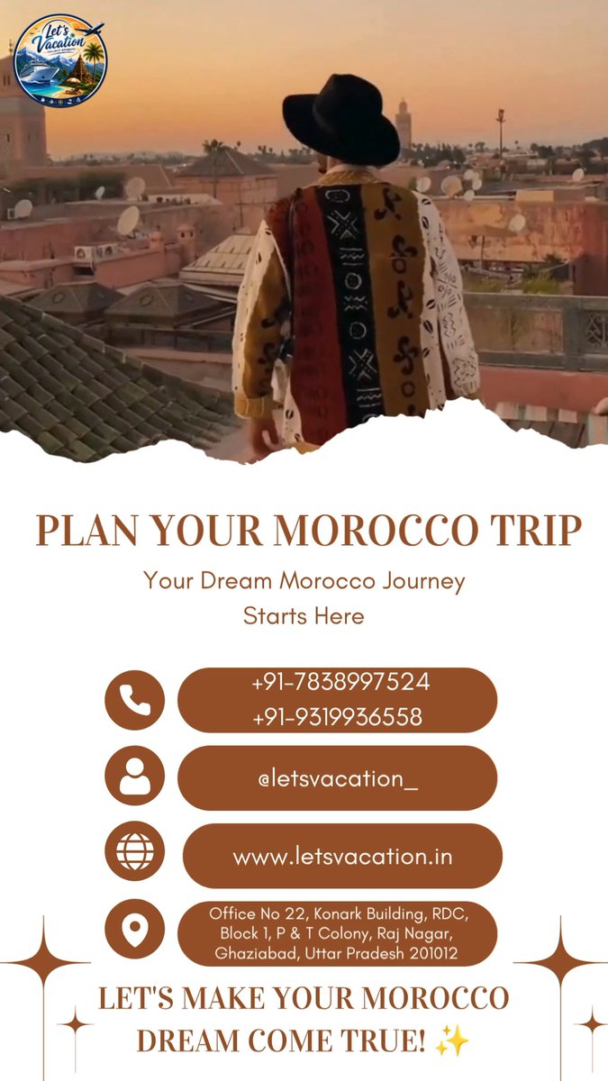 yosoydianach's tweet photo. Explore Morocco’s vibrant streets, royal palaces, breathtaking deserts, and unforgettable experiences. Book your holiday package with Let’s Vacation and start planning your dream getaway today. https://t.co/LV1Zi0gyLw