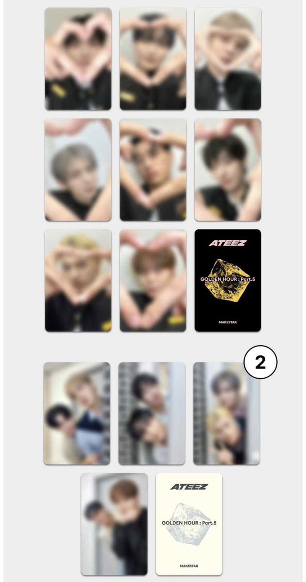 khjhc8's tweet photo. ATEEZ - GOLDEN HOUR : Part.5 
에이티즈 메이크스타 미공포 포카 양도 

PC 2 set + 1 unit - 15.0

kr bank/wise/paypal

https://t.co/CLdynMGGqw

홍중 성화 윤호 여상 산 민기 우영 종호 포토카드 포카 메이크스타  하트프레임  sell gh5 photocard pc makestar heart frame https://t.co/5TLEVE4LuC