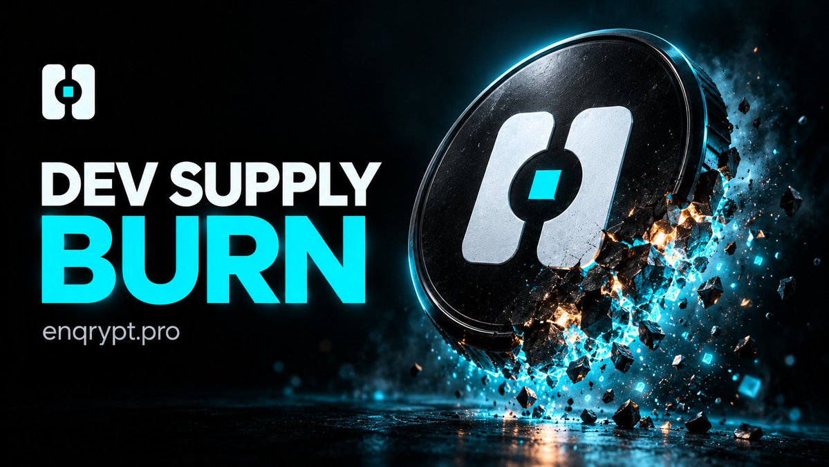 enqrypt_app's tweet photo. https://t.co/zPNK3FEZ87

100% Dev Supply Burned 🔥
Reduced supply, and increased scarcity of the token
We are here longterm

Infinite Flywheel Incoming https://t.co/PNjPH7mgGf