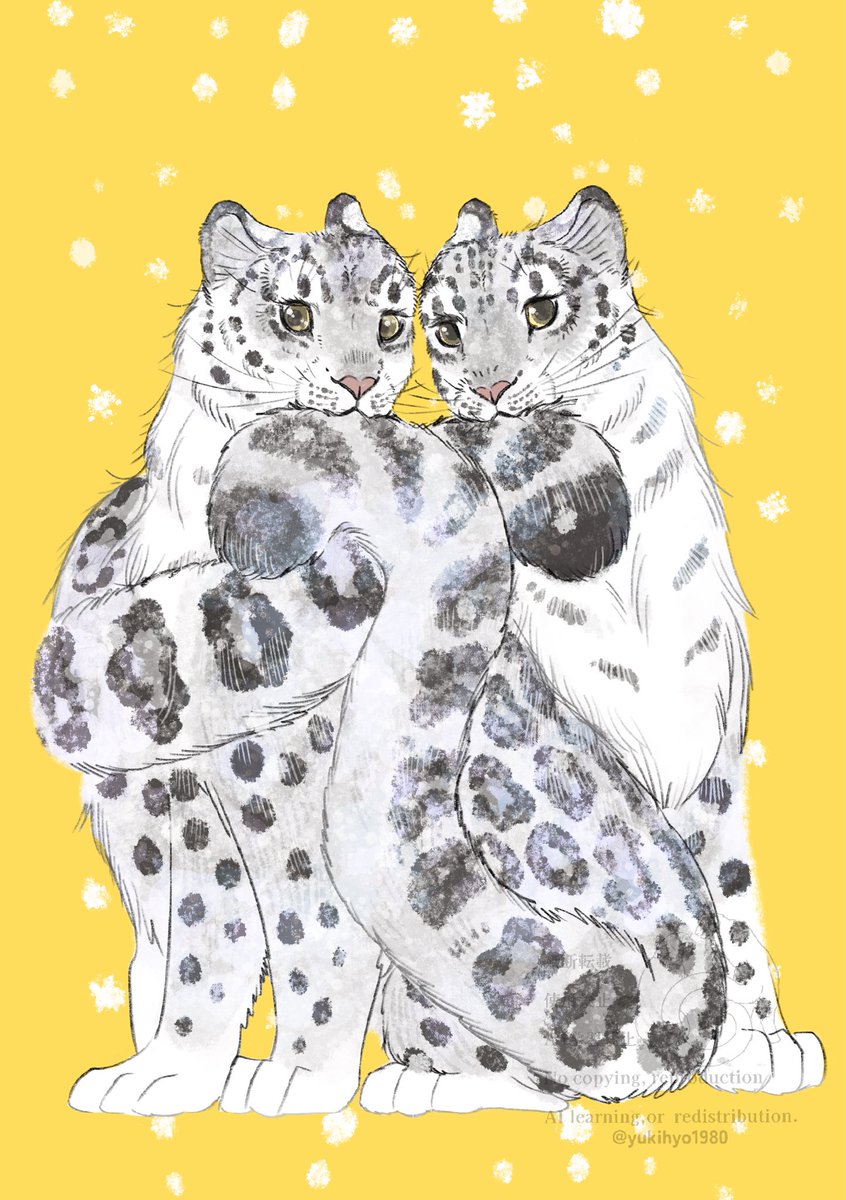 yukihyo1980's tweet photo. 世界ユキヒョウの日は明日！
❄️🐾❄️🐾❄️ https://t.co/4kO2hMd3wE