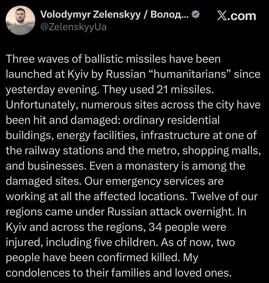 RonFilipkowski's tweet photo. The humanitarian Putin bombed more civilians today. Maybe Witkoff should spend a couple weeks in Kyiv to see first hand how much of a humanitarian his friend in Moscow is. https://t.co/Lm0PN7OiNo