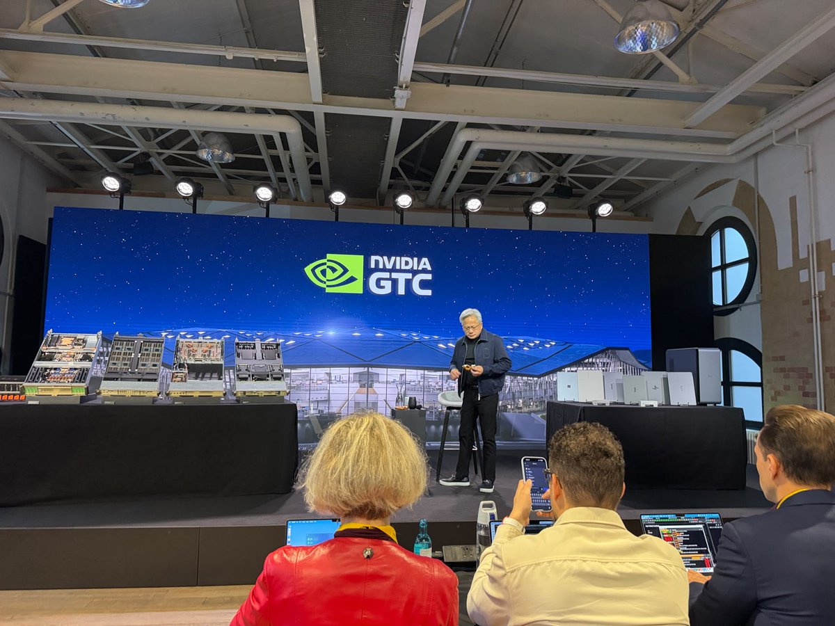 dinisguarda's tweet photo. A great way to close #NVIDIAGTC Berlin 2026.

This morning, I attended a Q&A session with NVIDIA founder and CEO Jensen Huang.

Following yesterday's keynote, it was a valuable opportunity to hear more from Jensen as NVIDIA continues to advance AI infrastructure, agentic AI, physical AI and Europe's role in the global AI economy.

Three remarkable days of innovation, conversations and new perspectives on where artificial intelligence is heading.

Thank you to Jensen Huang and the @nvidia  team for bringing together such an important technology ecosystem in Berlin.

The next challenge is turning all this innovation into real economic and industrial value.

#NVIDIA #GTCBerlin #JensenHuang #AI #PhysicalAI 

CC @NVIDIAAI  @NVIDIARobotics @NVIDIAGTC  @efipm @enilev @JagersbergKnut @TysonLester @CurieuxExplorer @GlenGilmore @FrRonconii @chidambara09 @jeancayeux @mvollmer1 @Nicochan33 @RLDI_Lamy @pchamard @mikeflache @Fabriziobustama @Mack1510019 @ipfconline1 @PawlowskiMario @drsharwood @kalydeoo @baski_LA @AnthonyRochand @smaksked
@Eli_Krumova @andresvilarino @gvalan @AI_4_Healthcare @bimedotcom @arlenenewbigg @NewsNeus @domingonarvaez1 @bamitav @jornalistavitor @jblefevre60 @FmFrancoise
@MHcommunicate @Corix_JC @c4trends @smoothsale @amalmerzouk @PVynckier @bbailey39 @ralf_ladner @mary_gambara