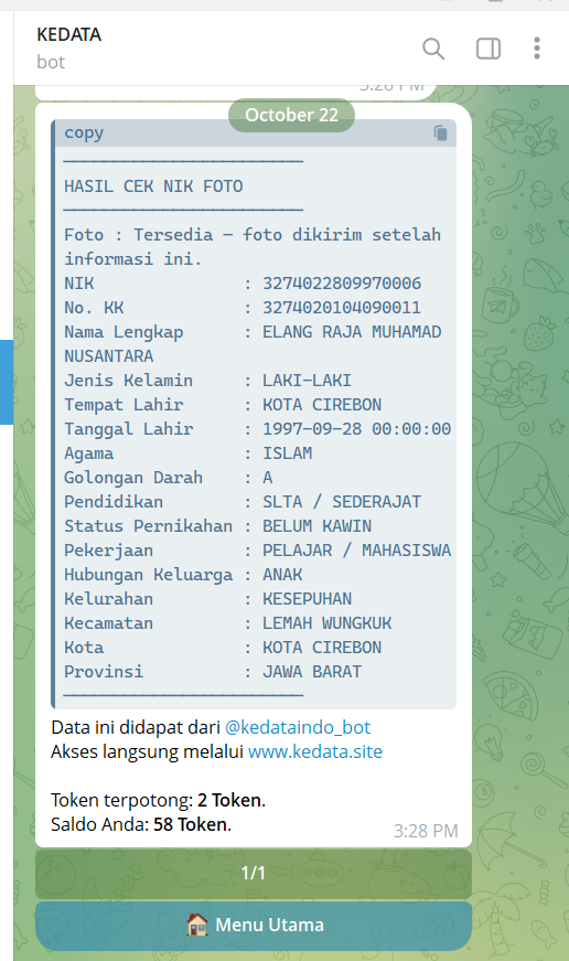 Kedata_bot's tweet photo. @Just_mushlih https://t.co/3MF9CT3o7n