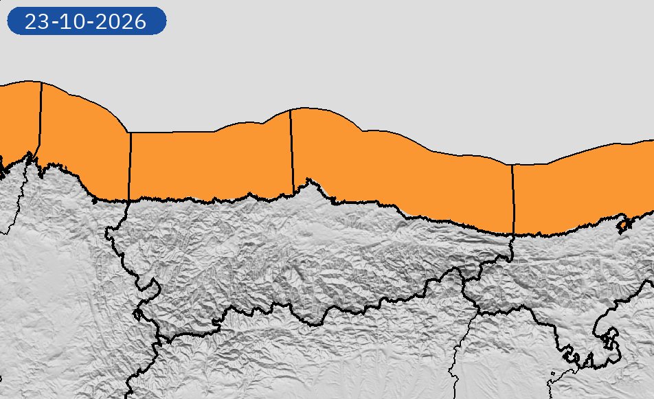 AEMET_Asturias's tweet photo. 22/10 11:36 AVISOS HOY Y MAÑANA | Principado de Asturias: costeros. Nivel máximo de aviso: naranja.
Actualizaciones en https://t.co/DKI3lpF8WH https://t.co/ekqnhtmvRe