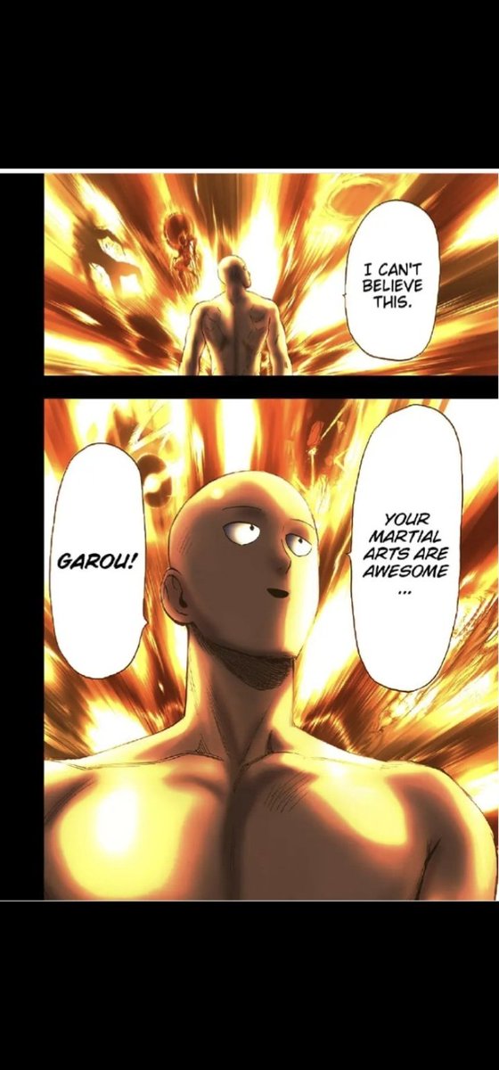 EdgeyStyle's tweet photo. @SheikaSlate_ @Horgus666 @DaimyoPixel @InstinctHope The punch didnt landed him back in time ot was thanks to Garou's technique, line if you actually read the manga its impossible to misinterpret. He's not Superman lol https://t.co/Zn2g8PJti3