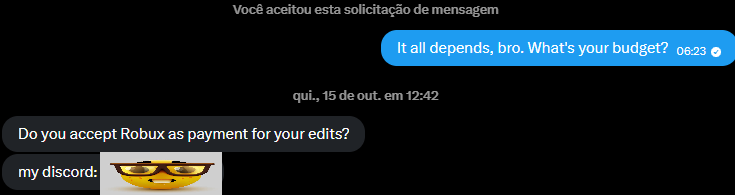 ilonofx's tweet photo. msg mais fraca na dm de um freelancer https://t.co/2s844SgYMb
