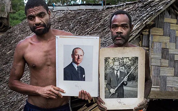 TheRoyalButler's tweet photo. 👑 THE BRITISH PRINCE WHO BECAME A GOD

On Tanna in Vanuatu, members of several communities regarded Prince Philip as the son of an ancestral mountain spirit figure who travelled overseas and married a powerful woman. Their connection deepened after the royal visit in 1974, and Philip later exchanged photographs and gifts with his followers.

#royal #royalfamily #princephilip #god