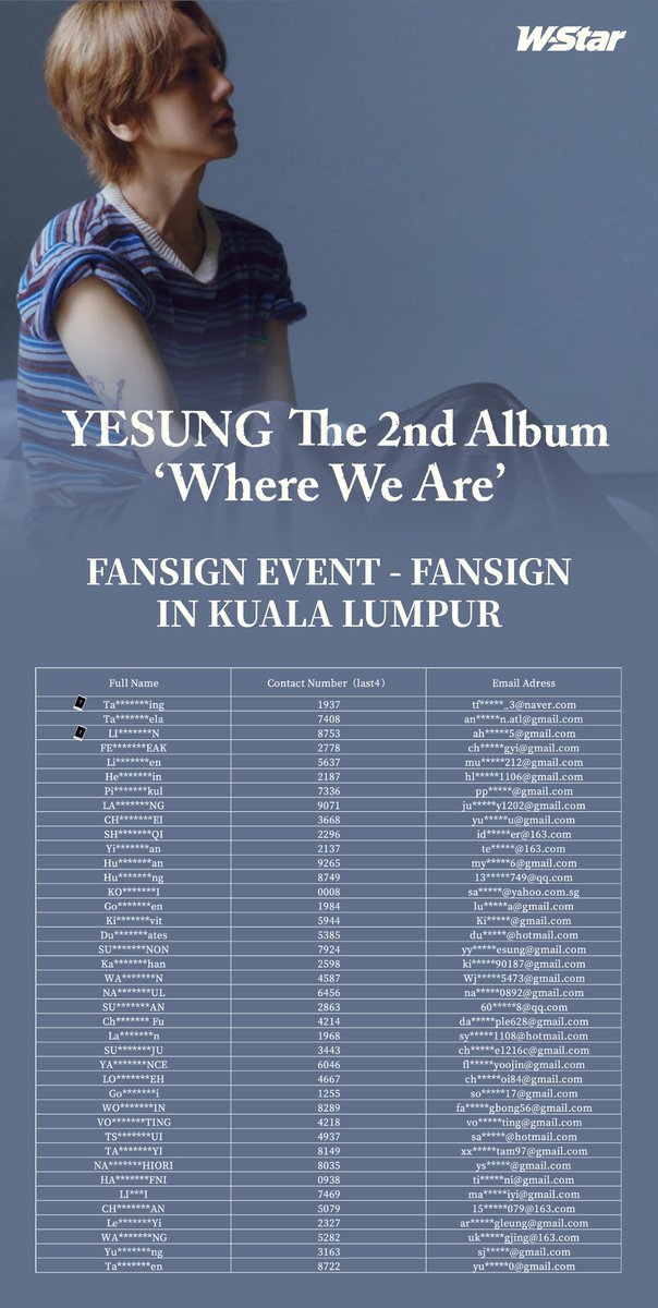 wstar_ltd's tweet photo. YESUNG [Where We Are]  Fansignt in Kuala Lumpur, Malaysia

🎉Congratulations! You have been successfully selected for the November 8 YESUNG [Where We Are] Fan Sign Event in Kuala Lumpur, Malaysia 

Please refer to the email notification for detailed event information. https://t.co/oofk4IzVF7