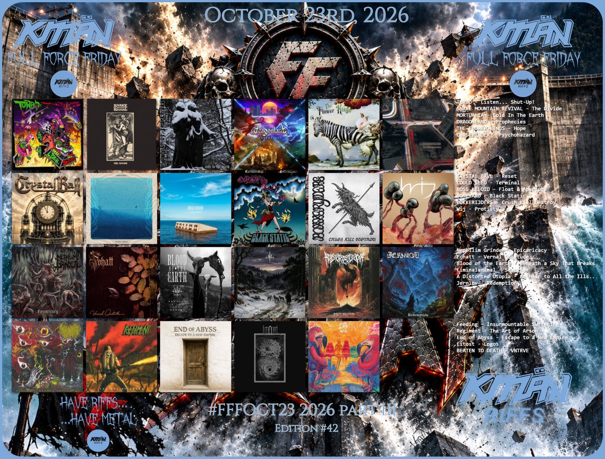 KMANRIFFSMetal's tweet photo. FULL FORCE FRIDAY:⚔️October 23rd 2026⚛️⚔️
“I am the one, Orgasmatron, the outstretched grasping hand, My image is of agony, my servants rape the land"⚛️
📢69 for the Walls of Deth!➡️For I am Mars....Have Riffs, Have Metal!⚛️
#FFFOct23 Comment and Repost!🤘👹🤘#KMäN https://t.co/4X9cZrpyca