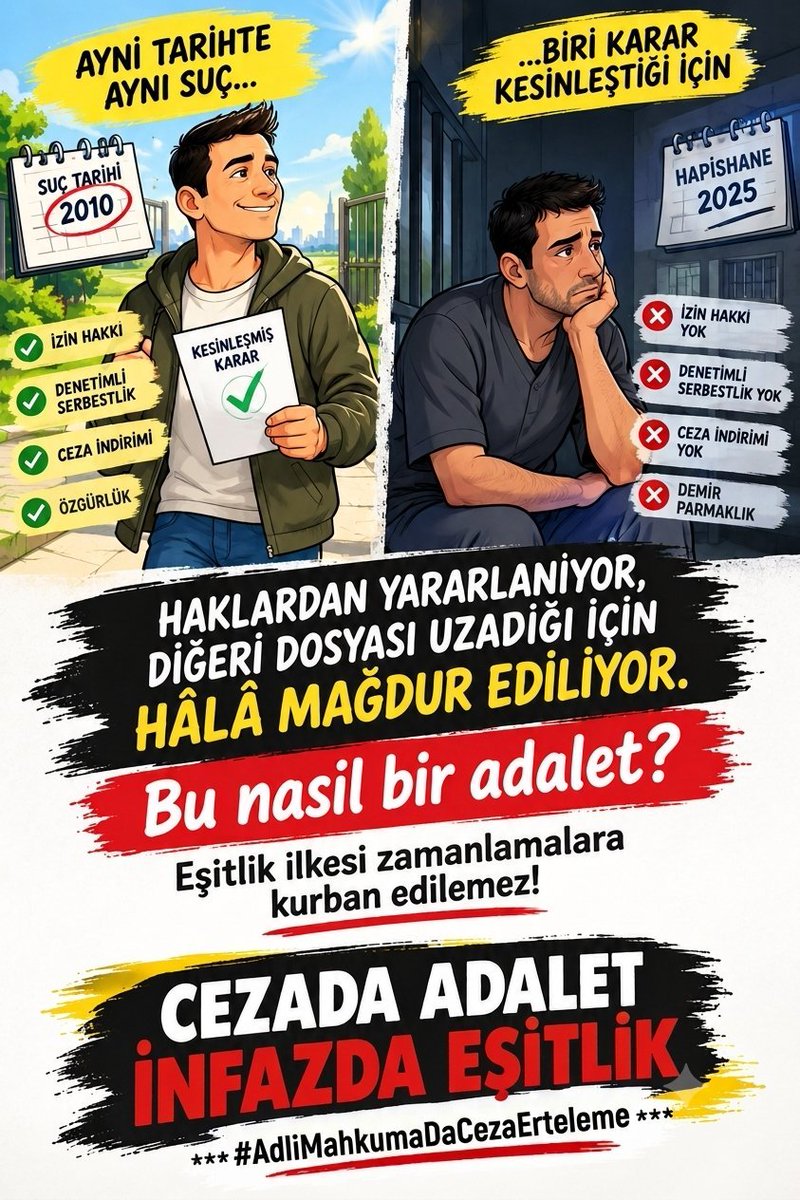 hyt4060's tweet photo. @YildizFeti Artık suça göre ayrım değil tüm mahkumlara eşitlik istiyoruz @YildizFeti @avabdullahguler @RTErdogan @Akparti @abakingurlek @MHP_Bilgi @dbdevletbahceli @yclblt06 @Avkthalilozturk @abdulhamitgul @AvOzlemZengin @cuneytyuksel_ @adalet_bakanlik https://t.co/SWARIxZHpn