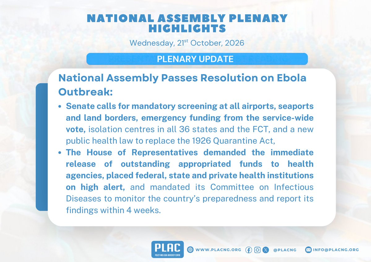 PLACNG's tweet photo. National Assembly Plenary Update 
Wednesday 21st October 2026 https://t.co/jq2bpNNIgU