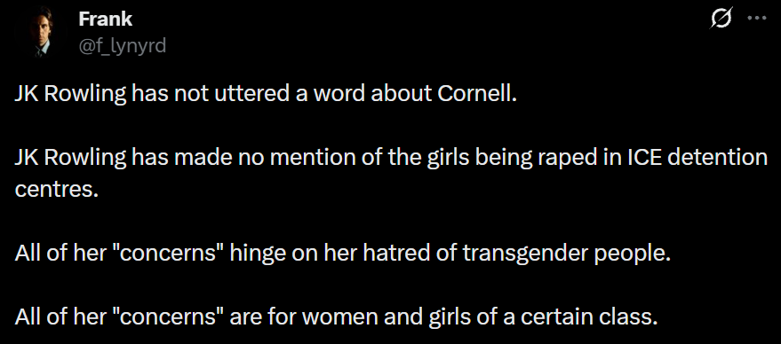 CrunchAlias's tweet photo. A certain kind of men revel in the news that another horrific thing has been inflicted by men upon women, as it means they can use it to stop women talking.

They keep a list, so if a woman hasn't mentioned everything, she cannot mention anything.

Then claim to be pro-women. https://t.co/z4yv1zXlkm