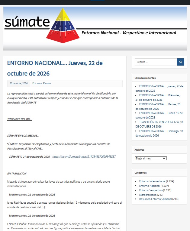 Sumate's tweet photo. Entorno Nacional #Jueves22OCTUBRE
Aquí tienes nuestro reporte matutino de lo acontecido en el ámbito político-electoral nacional, publicado por principales portales de noticias.
Pulsa aquí: https://t.co/2QyWayoBO6 https://t.co/7MjnYEIHg6