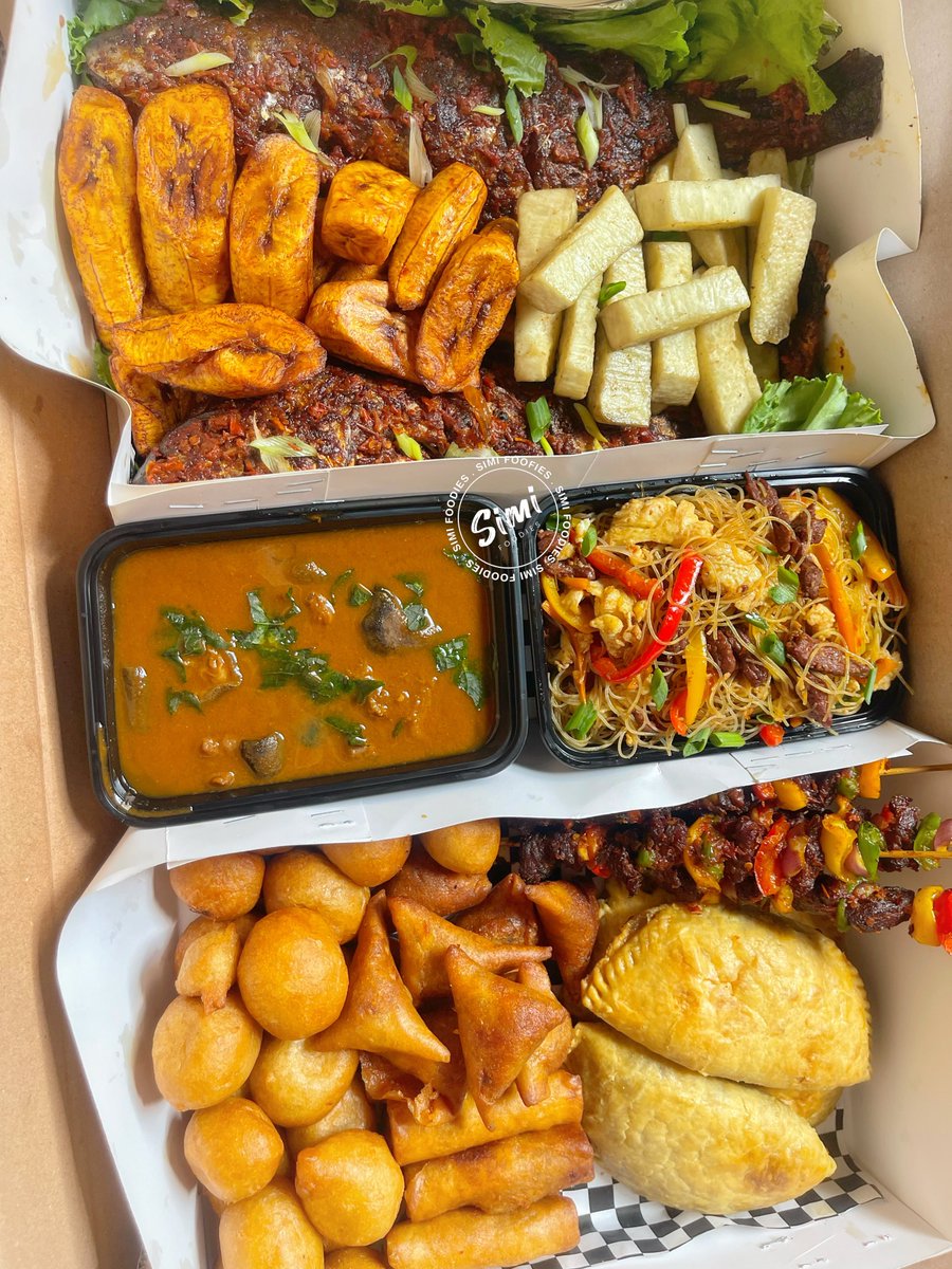 SisiSimifoodies's tweet photo. Customer:Hello Simi, please I need a package for my babygirl, she has been so stressed lately from her business couple with cramps, I honestly don’t know what to order but I don’t want the usual rice rice thing. What do you suggest please as a woman, small pastries won’t be bad too. 

Me: You just leave the work for me 😌😁