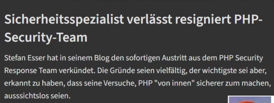 TheoGottwald's tweet photo. Der PHP-Fehler war scn seit 10 ! Jahren bekannt. 
Ein Deutscher wollte diese Fehler schliessen hatte aber gegen die "NSA-Mehrheit" im PHP-Gremium keine Chance. https://t.co/QRn6jEJRZ3