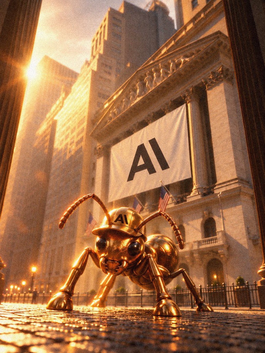 AntOnPumpfun's tweet photo. Wall Street has a new bull. 🐜 https://t.co/gbzQHwByLn
