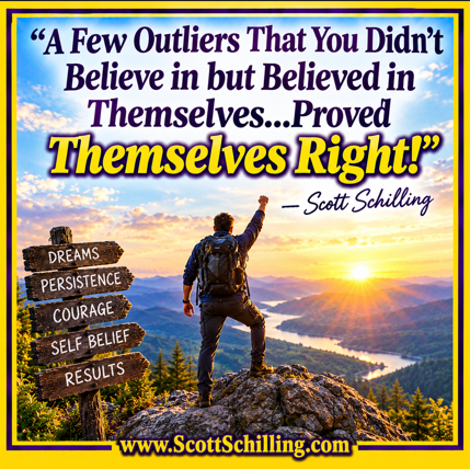 RealHawkeye8's tweet photo. Thought for the day...
"A Few Outliers That you Didn't Believe in but Believed in Themselves...Proved Themselves Right!โ
Have a fabulous day... #dreamscometrue #livingthedream #legacy #success https://t.co/MuD7Pqj3OW