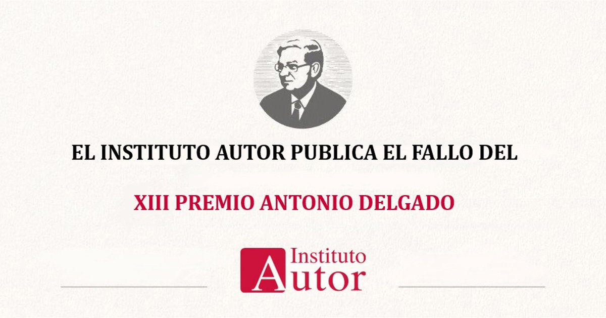 InstitutoAutor's tweet photo. 📖 Antonio F. Galacho gana el XIII Premio Antonio Delgado ➡️ https://t.co/kSpESwvHlk.

✒️ La utilización de obras protegidas para el desarrollo de sistemas de inteligencia artificial. La necesaria remuneración para los autores. https://t.co/NlrPeeC0QH