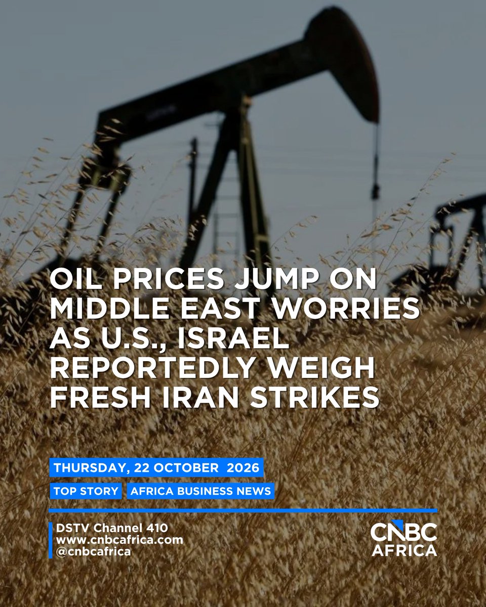 cnbcafrica's tweet photo. Oil prices climbed Thursday on worries over a possible escalation in the Middle East conflict as the U.S. reportedly plans to resume strikes against Iran. Brent crude futures rose 2.45% to $111.49 a barrel as of 3:01 a.m. ET, while U.S. West Texas Intermediate crude gained 2.39% to $99.47.

Read the full story here: https://t.co/iPLZZ1HYiT

#CNBCAfrica #DSTV410