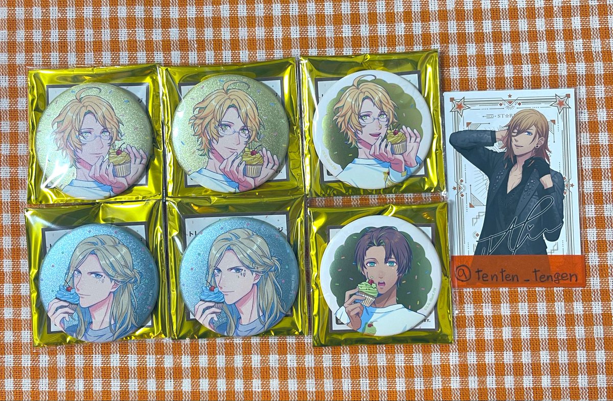 tenten_tengen's tweet photo. 【交換】うたプリ BGS  BE MY CUPCAKE  BMC 缶バッジ マルイ

《譲》
SP  那月  2  カミュ  2
N    那月   1  セシル  1

《求》
同種  レン

SP⇔SP
（那月交換の場合N1お付けします)
N⇔N

郵送・千葉県内・都内手渡し可
よろしくお願いします♪ https://t.co/bx8Iub8obY