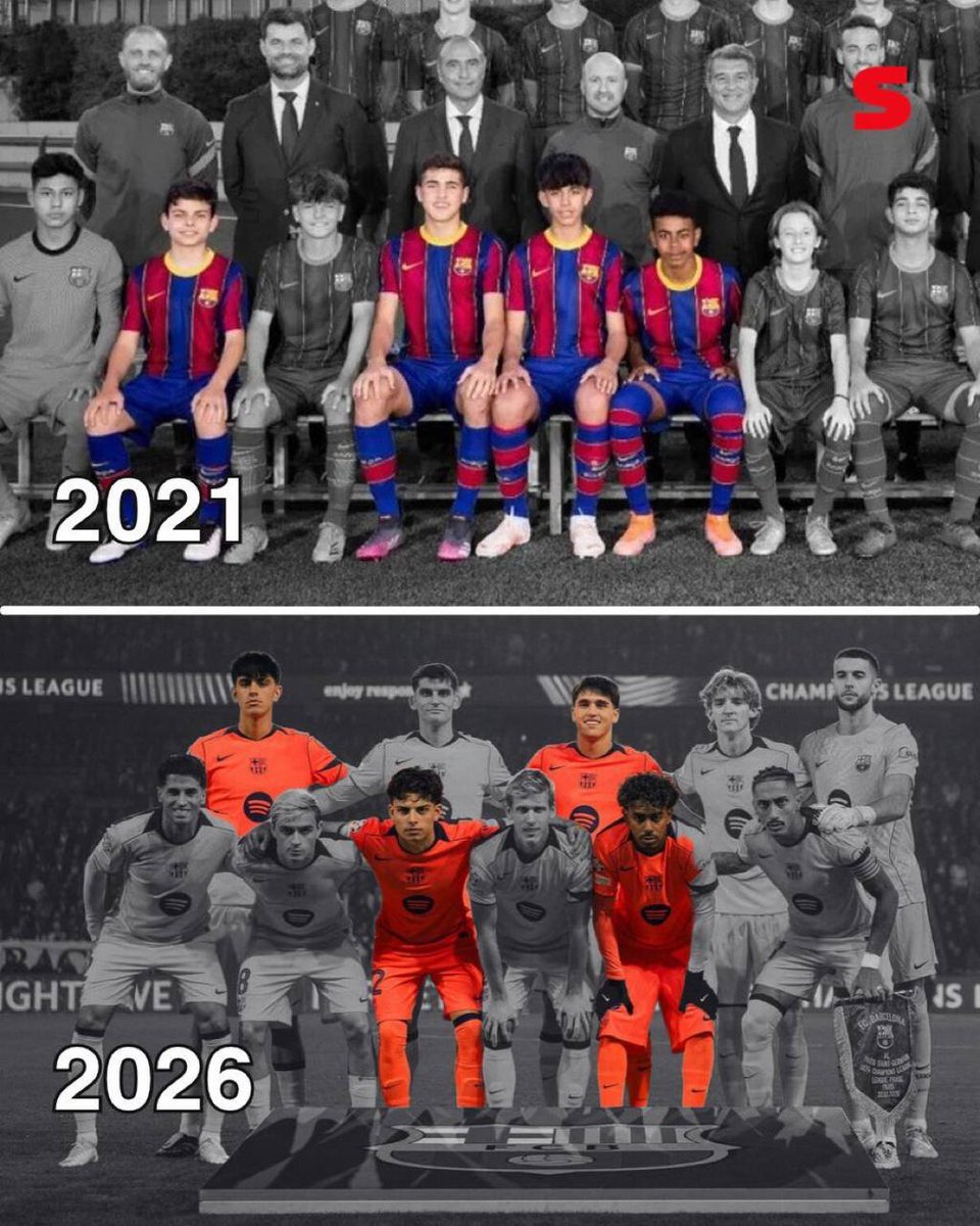 OusmaneLeCulers's tweet photo. La génération 2007 de La Masia ! 💎 https://t.co/yiVLUCg691