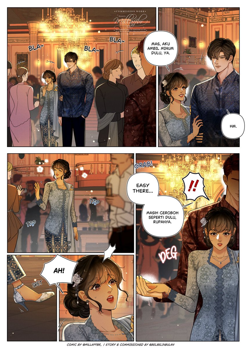 belbelinbulan's tweet photo. Edisi ketemu mantan di kondangan ft. Mas Zayne &amp; Valko ❄️🐺 (Eng vers on reply)

Illustrated by the lovely @millovienne ♡ https://t.co/akOvx5Qh5L