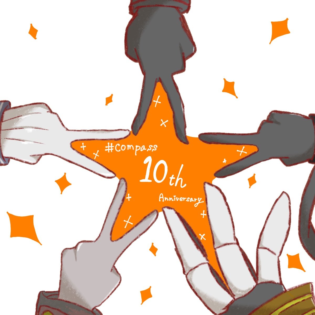 Anon_131218's tweet photo. #コンパス10thおめでとうイラスト

デザコン組で、おめでとう🎉 https://t.co/ARh9jtGBw1