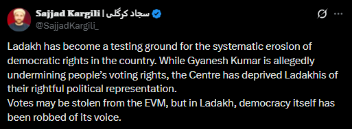 YunusKashmir's tweet photo. Calling #Ladakh a place where #democracy has been “robbed” ignores important #developments. The new Ladakh Bench of the J&K and Ladakh #HighCourt has begun regular hearings in #Leh, bringing #justice closer to residents. https://t.co/yL5AFBzYdC