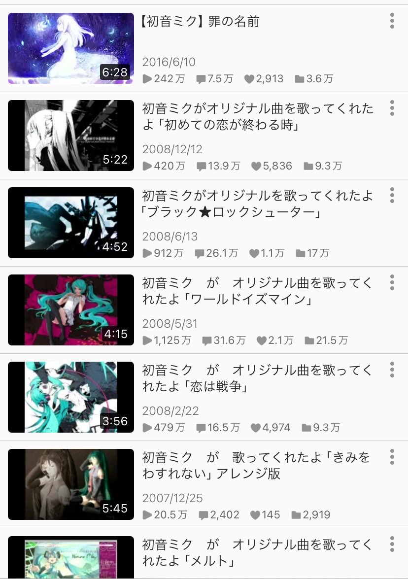 VOCALOID_20831's tweet photo. 初音ミク が オリジナル曲を歌ってくれたよ

このフレーズを再び使って頂けたことに本当に心底震え涙です。

ryoさんがオリジナル曲をニコニコ動画にアップされる時の決まり文句でした。

罪の名前では使われていなかったのでもう見ることはないのかと思いましたが...

このチャンネルでこのフレーズが使われたのは調べ違いがなければ、初めての恋が終わる時 が投稿された2008年12月12日以来、実に18年ぶり。

素晴らしい瞬間をありがとうございます。

https://t.co/XKHpVOvYxK