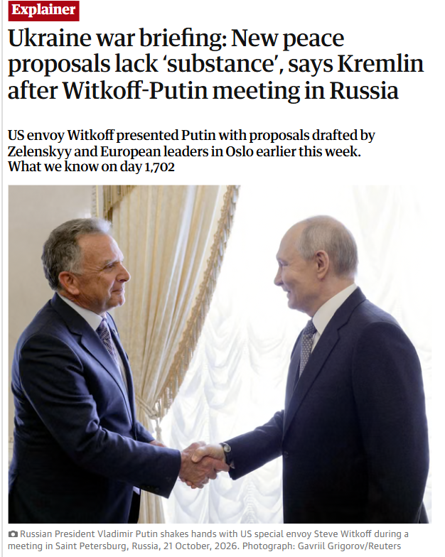 reieurope's tweet photo. 🇺🇸🇷🇺 Another humiliation for Trump. Another rejection from Moscow.

Russia has rejected the US–Zelenskyy proposal to freeze the conflict.

Trump offered warm words and sanctions relief. Putin offered nothing.

Years of manipulation continue. Trump has yet to learn. https://t.co/KFyEHdfl0X